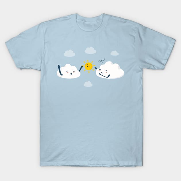 Sun and Clouds Kawaii Style T-Shirt by happinessinatee